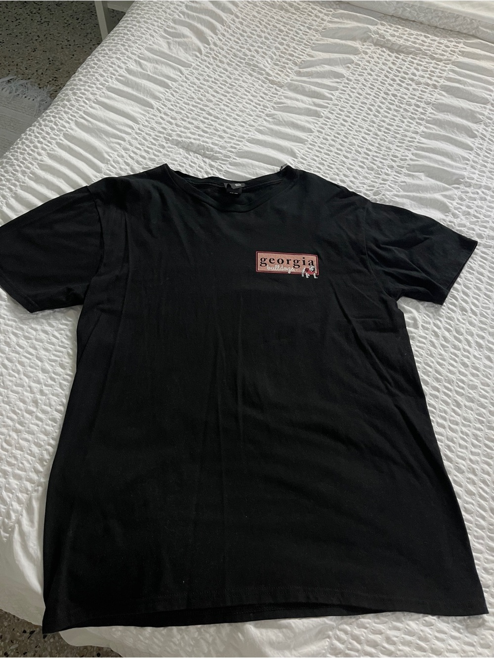 Hanes Black Georgia Bulldogs Short Sleeve Tee